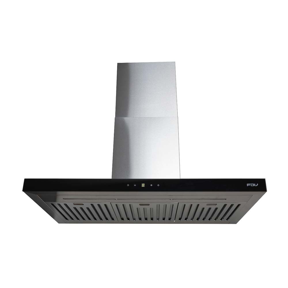 Campana Extractora 90cm FDV Delux Smart Pro Negro Acero Inoxidable/Vidrio