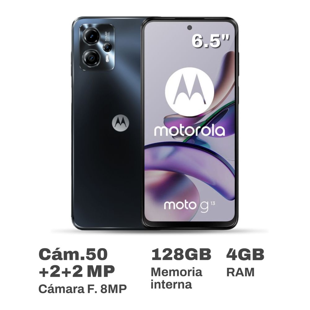 Celular Motorola Moto G13 6.5" 4GB RAM 128GB Gris