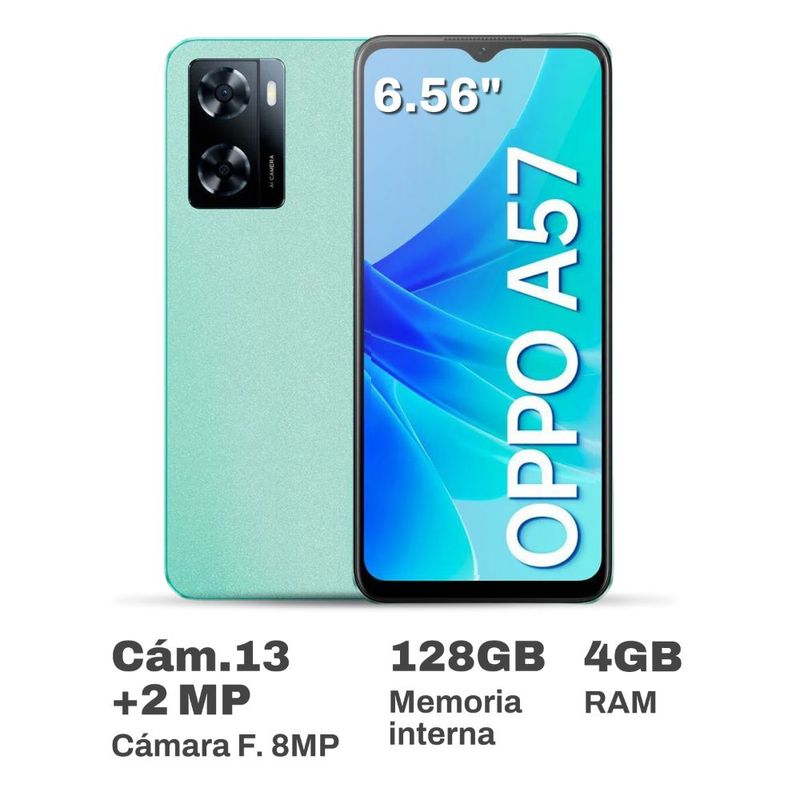 Smartphone OPPO A38 6.55 4GB 128GB 50MP + 2MP Negro - Oechsle