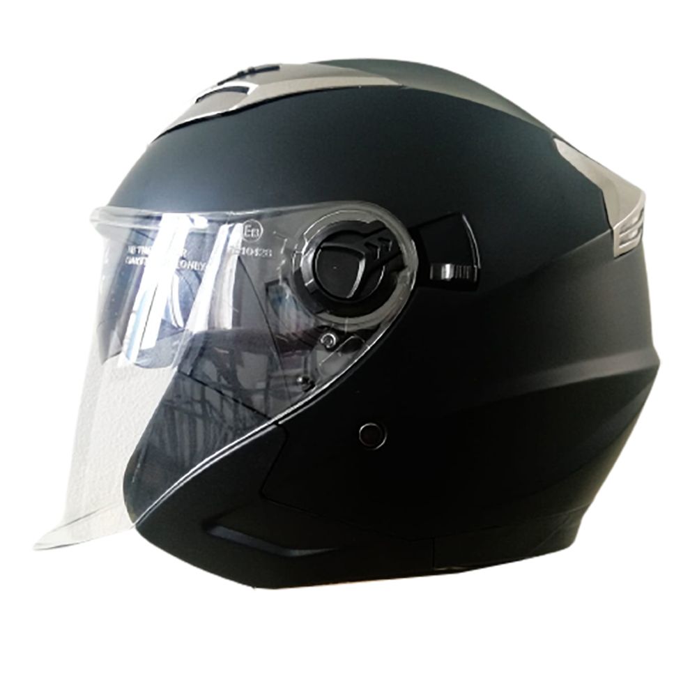 Casco Moto Scuat Jet Casco Abierto Doble Visor en Negro Oechsle
