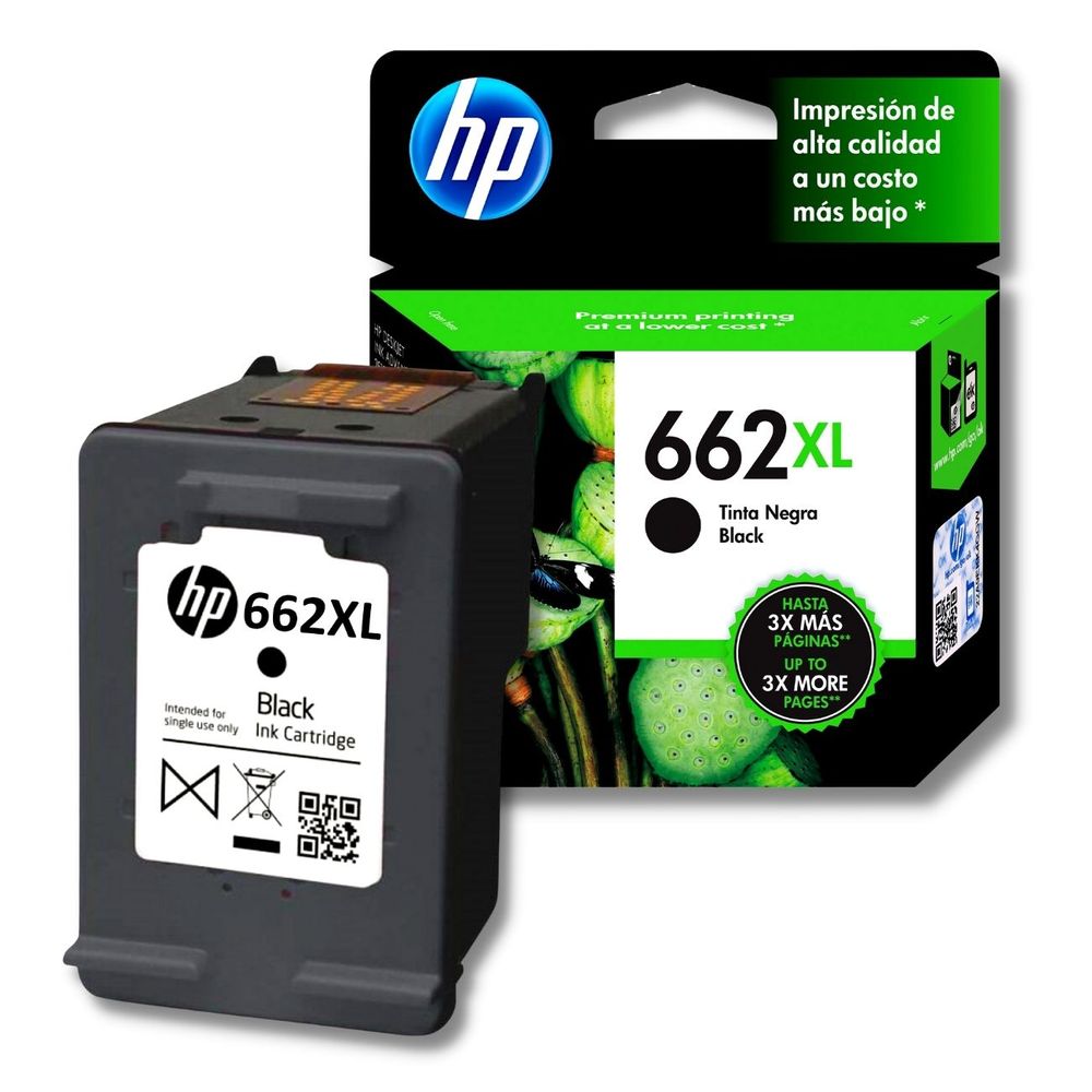 Cartucho de Tinta HP 662XL Negro (CZ105AL)