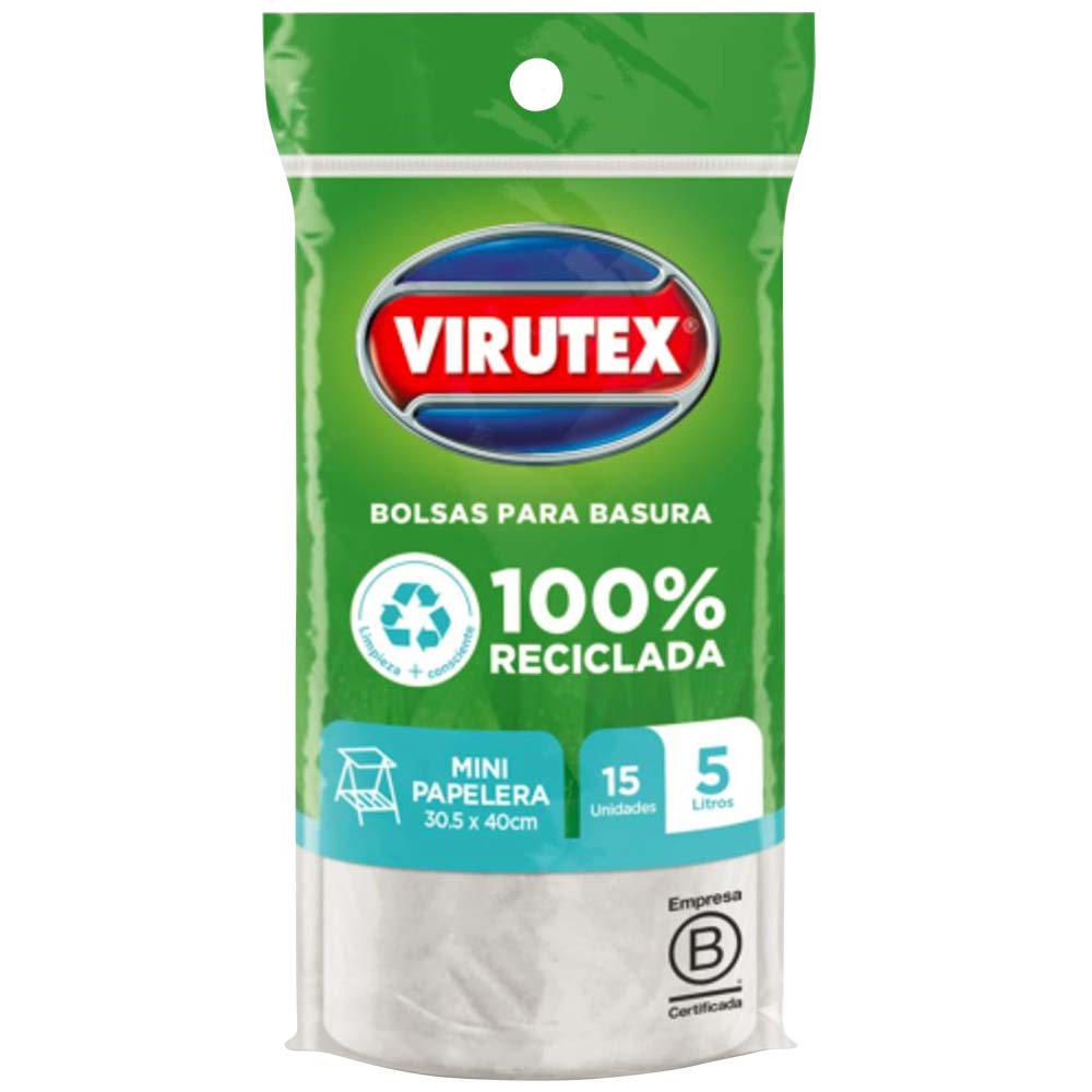 Bolsa para Basura 5L x15un VIRUTEX