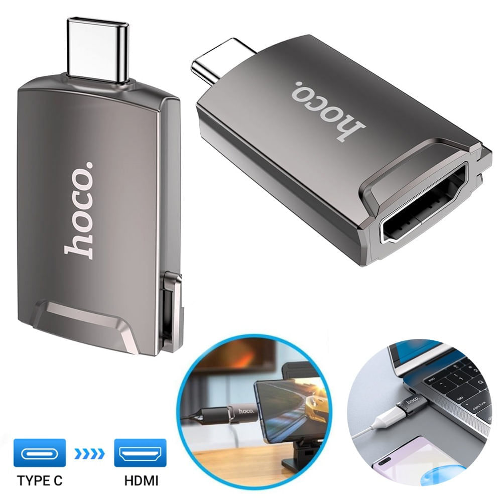 Adaptador Convertidor Tipo C a HDMI HOCO UA19 4k Ultra HD