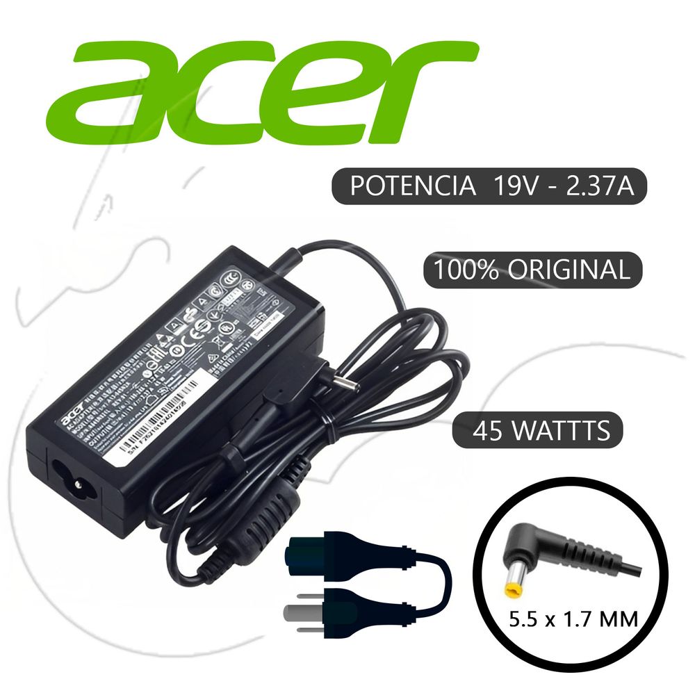 Cargador Acer Punta gruesa 19v 237a 45w