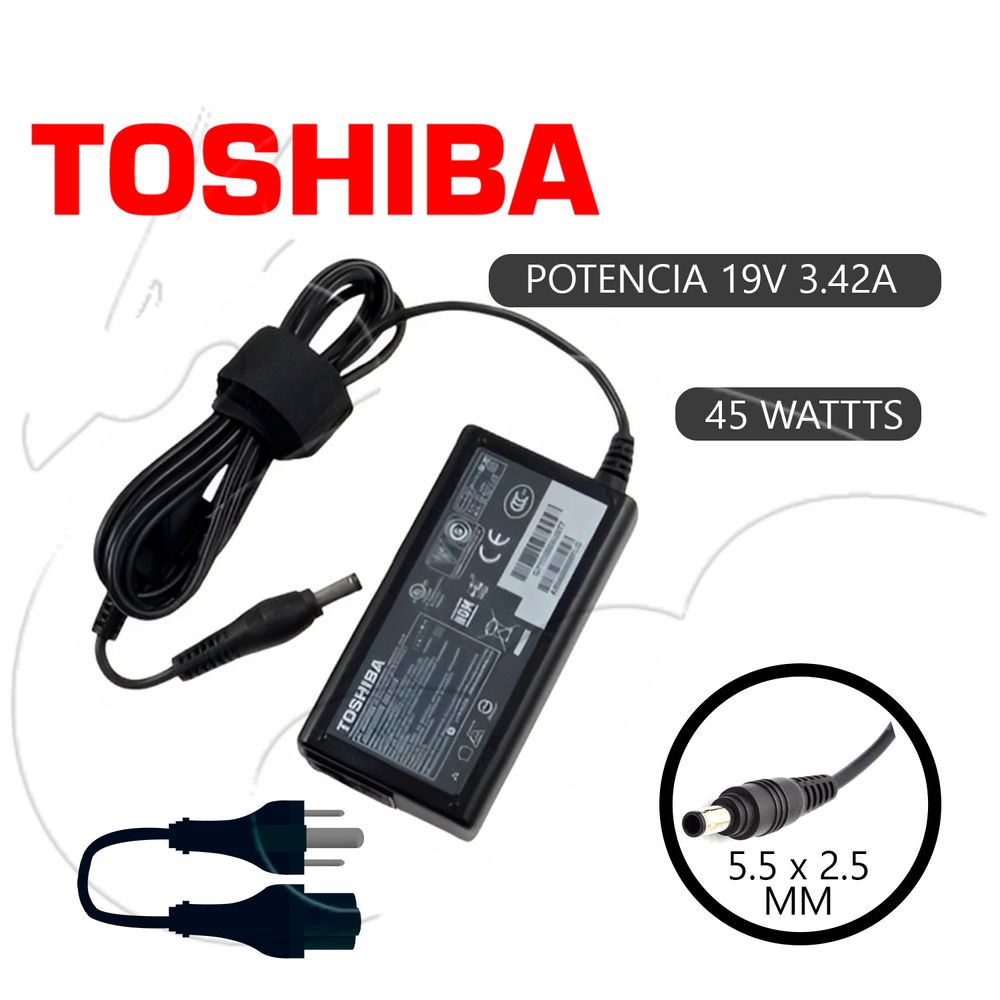 CARGADOR TOSHIBA SATELLITE - 19V 3.42A - 65W