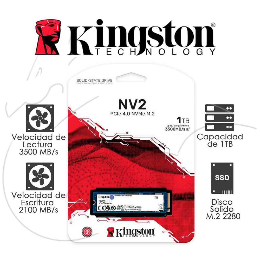 Disco Estado Solido Kingston SSD 250GB M.2 A2000R – Tecno Center