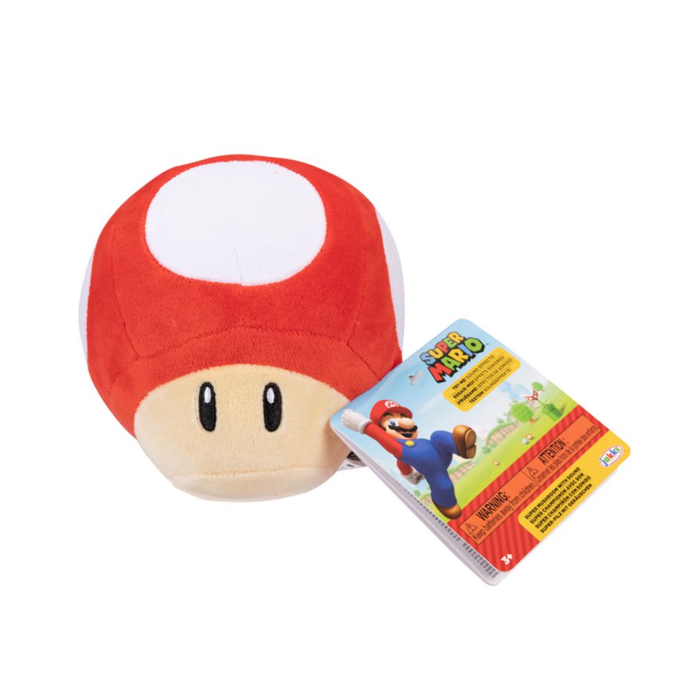 Peluche Nintendo Plush Con Sonido Hongo Rojo