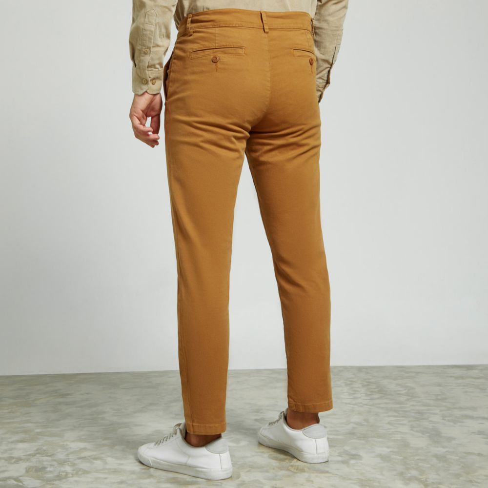Pantalones de campana de hombre de color naranja
