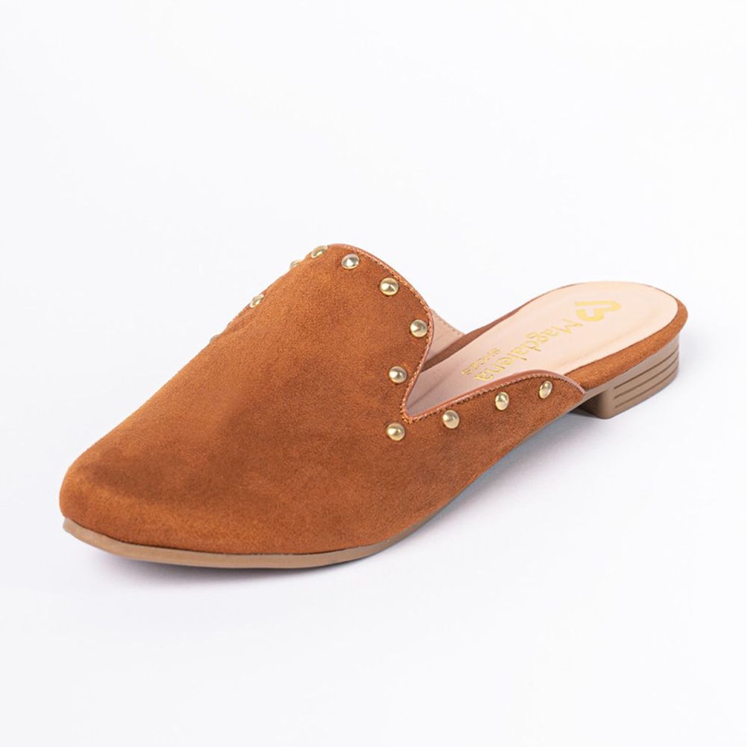 Zapatos Mules Mujer Tachas Camel Talla 39 I Oechsle Oechsle