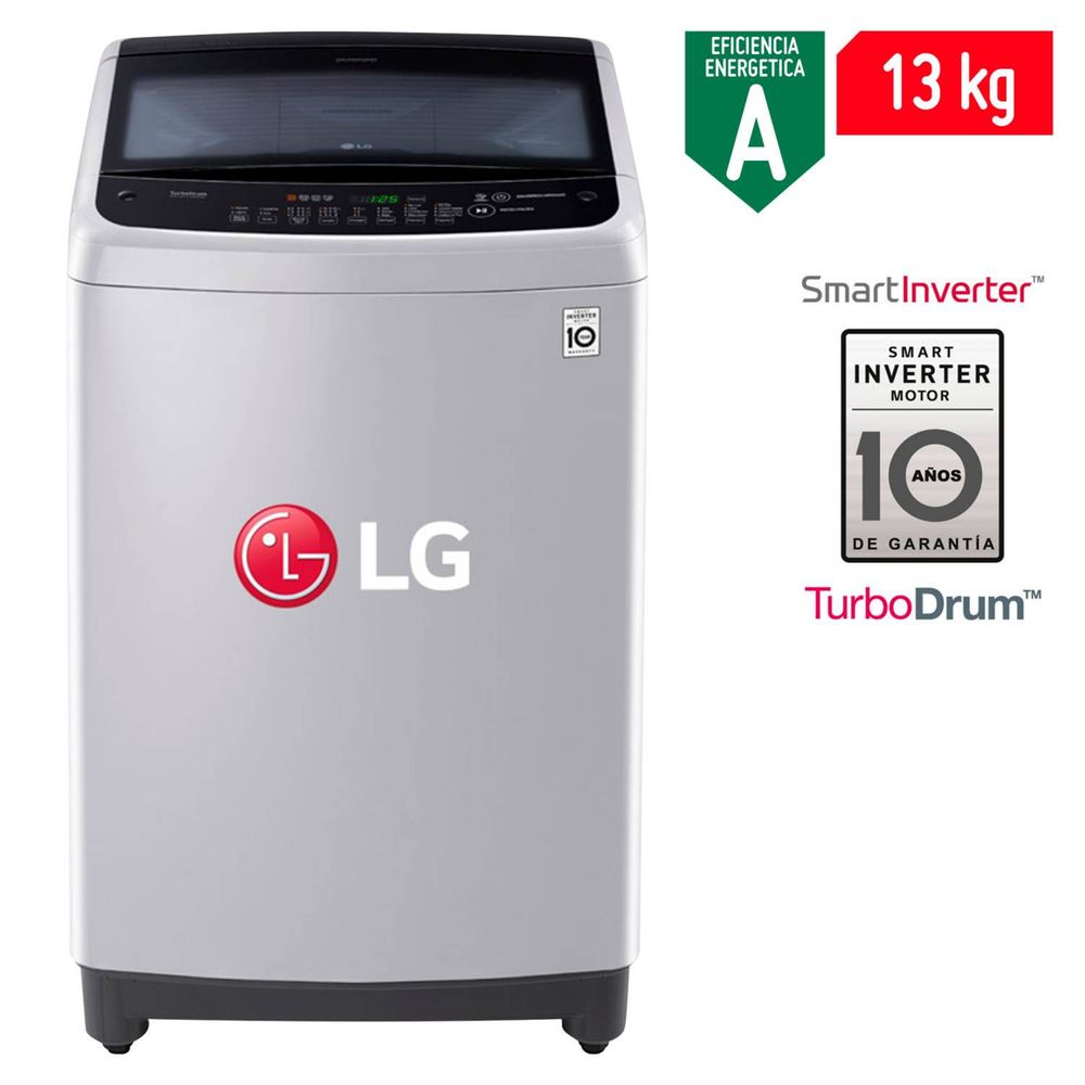 Lavadora LG Carga Superior 13 Kg WT13DPBK Gris - Oechsle