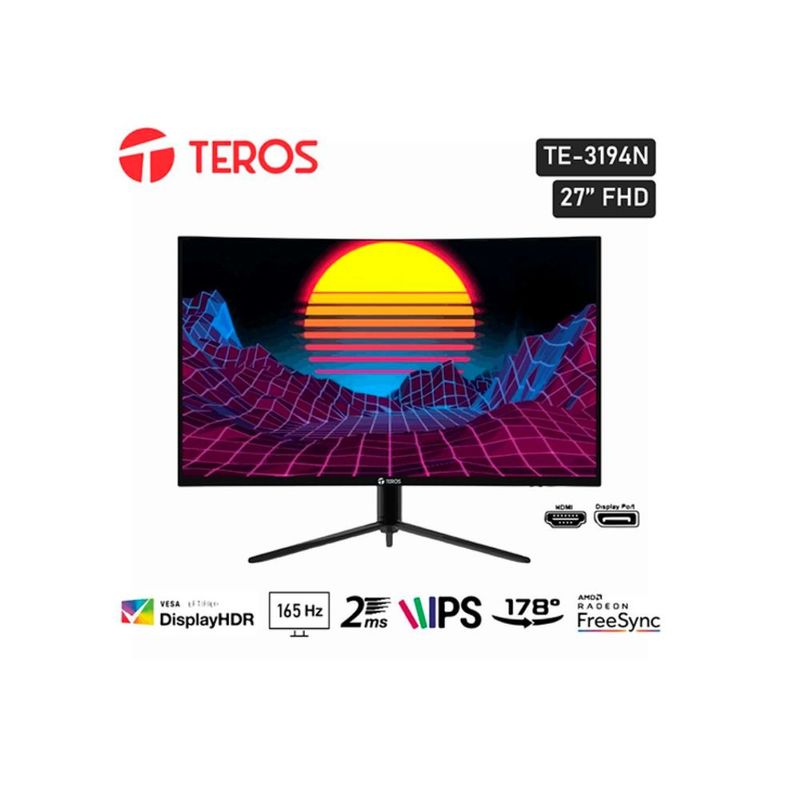 Monitor Curvo Gaming Teros TE-3210G 32 Pulgadas 2K QHD HDMI DP FREESYNC I  Oechsle - Oechsle