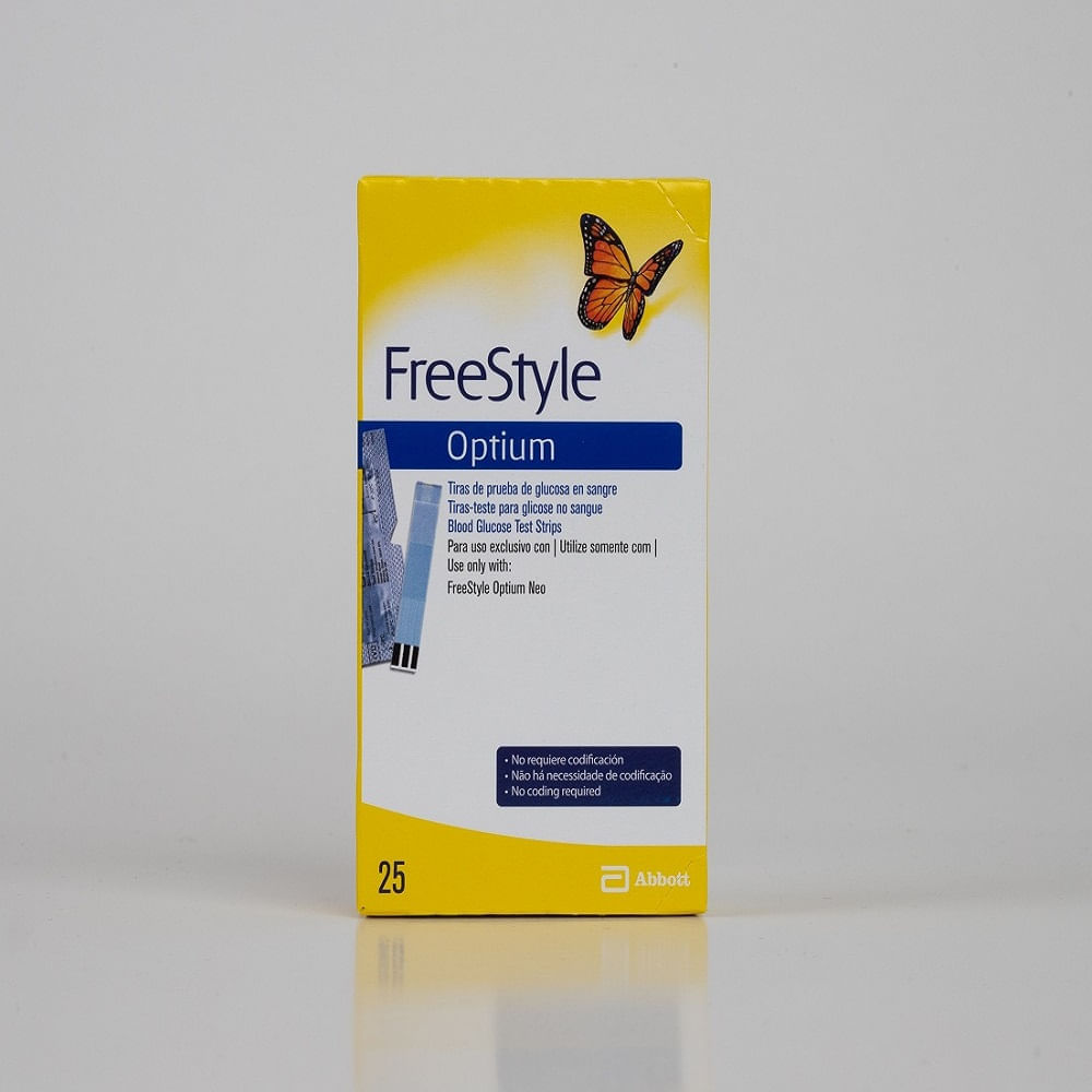 Tiras Reactivas Abbott FreeStyle Opitum Caja x25 Unidades
