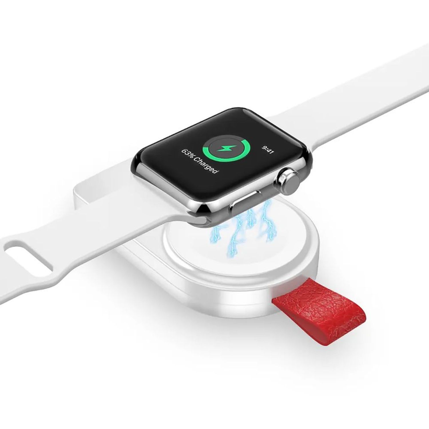 Cargador inalámbrico magnético para iWatch, Cargador de Cable USB de V