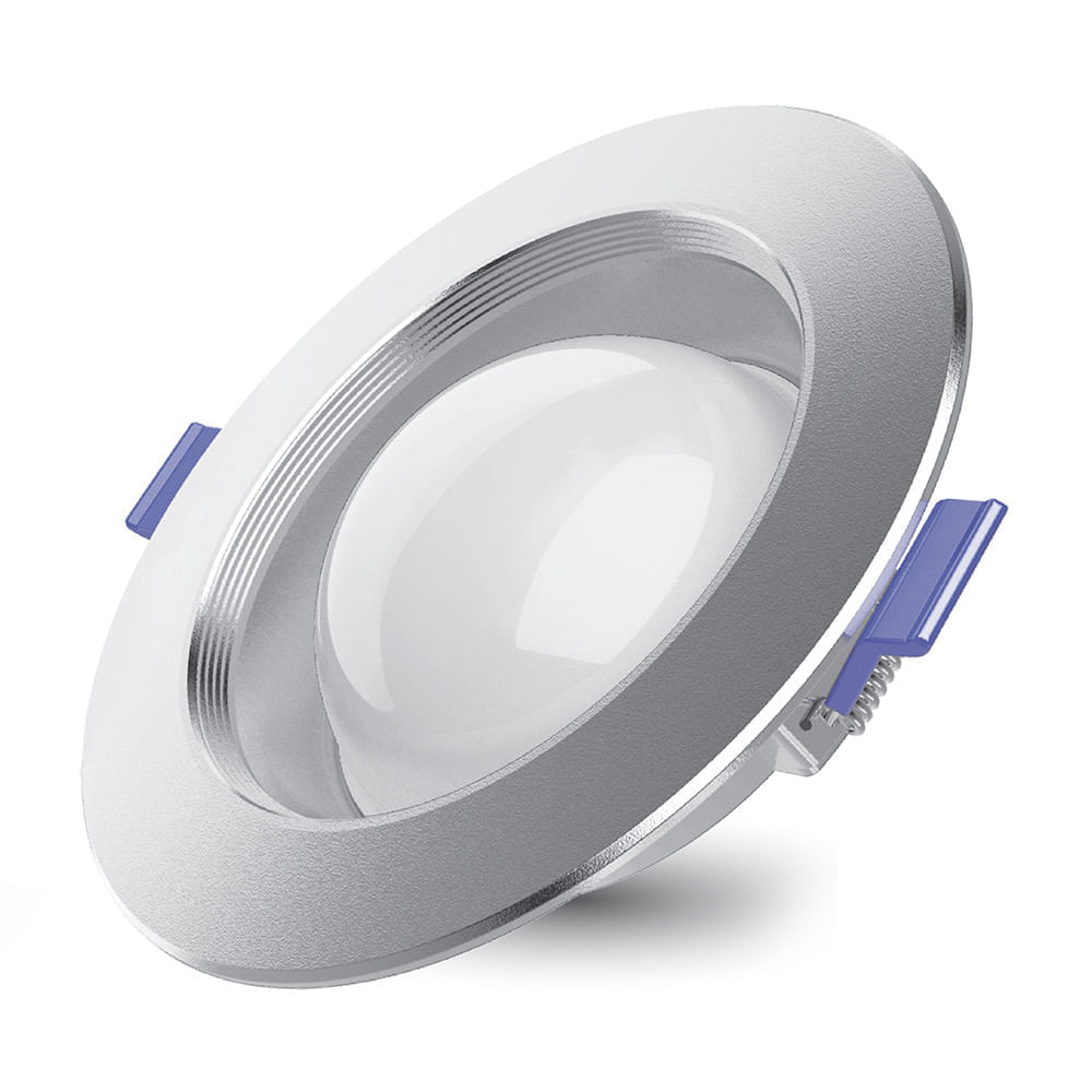 Spot Led Saturno Plateado para Caja Octagonal 6w Luz Cálida Wellmax-Samsung