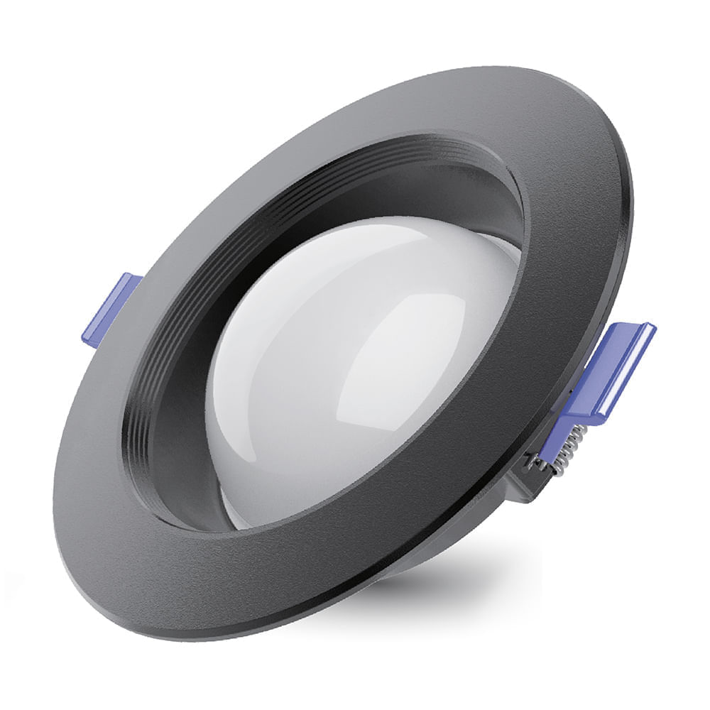 Spot Led Saturno Negro para Caja Octagonal 6w Luz Cálida Wellmax-Samsung