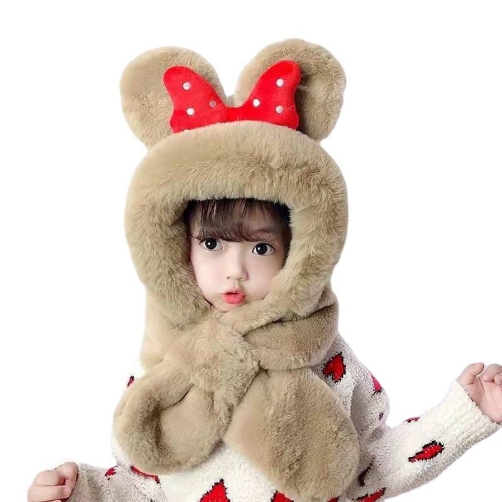 Bufanda Minnie Mouse Caki para Niña