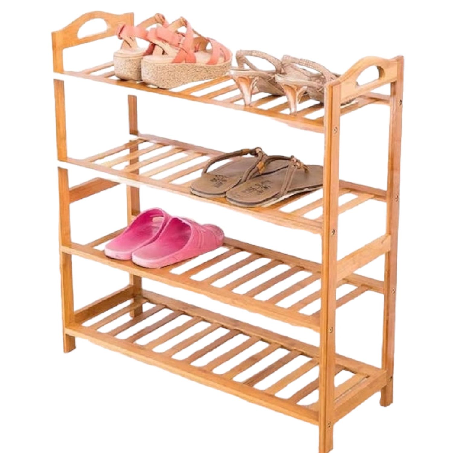 Estante para Zapatos Organizador Rack Zapatera de Madera 4Pisos D Oechsle