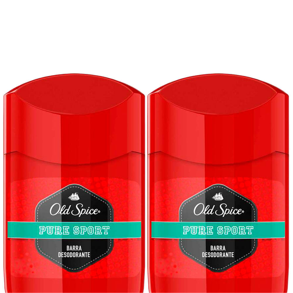 Pack Desodorante en Barra para Hombre OLD SPICE Pure Sport Frasco 50g Paquete 2un