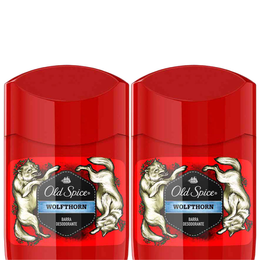Pack Deocolonia en Barra para Hombre OLD SPICE Wolfthorn Frasco 50g Paquete 2un