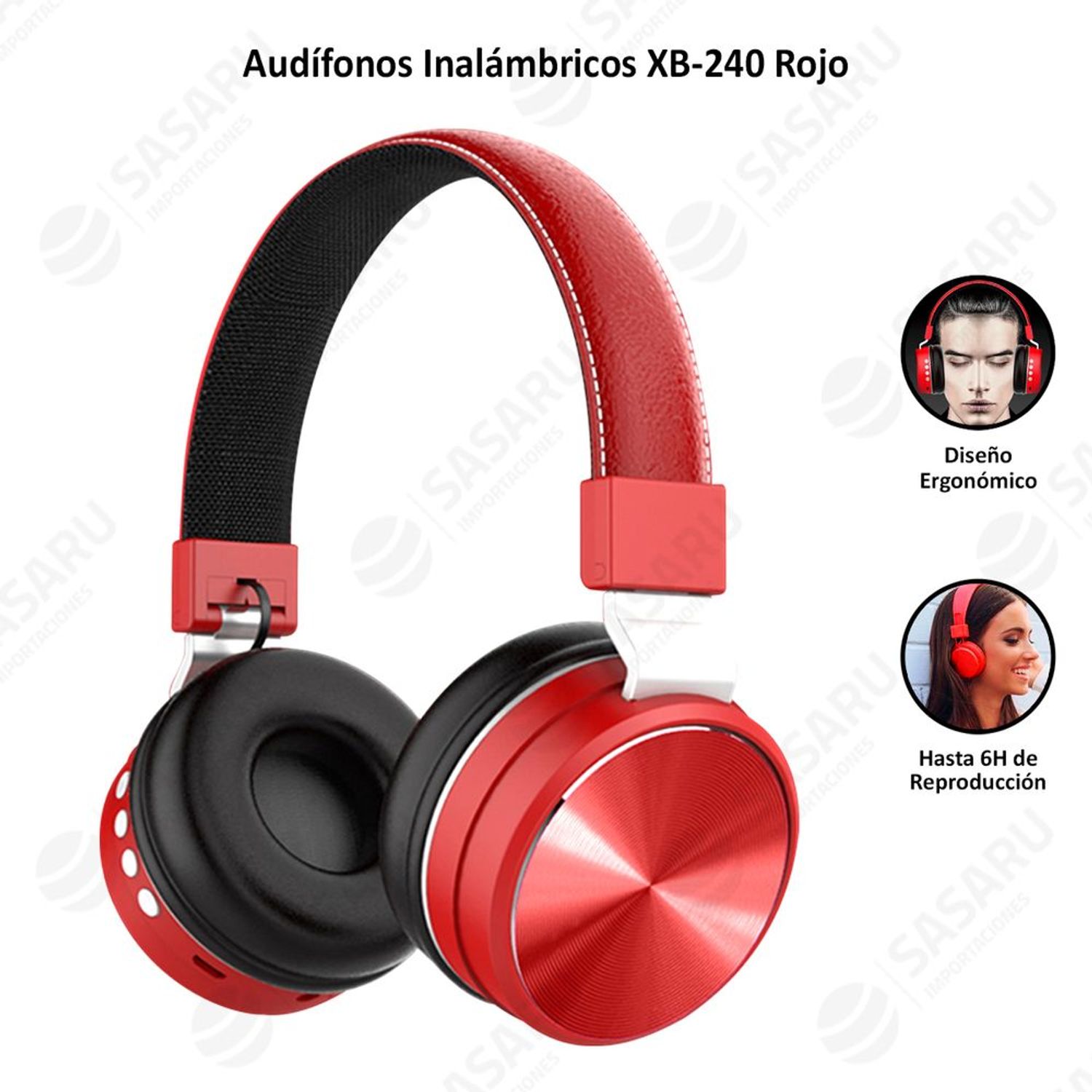 Audífonos best sale bluetooth rojos