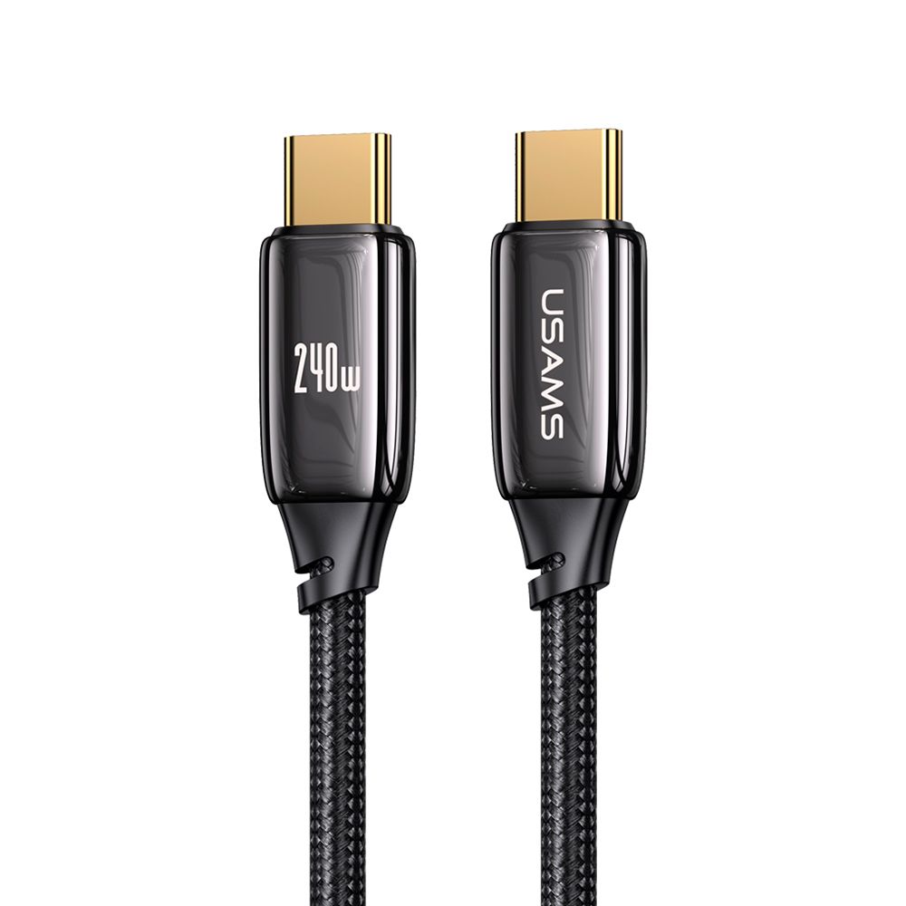 Cable Celular Type-C a Type-C PD3.1 240W 2m Tejido U82 Negro