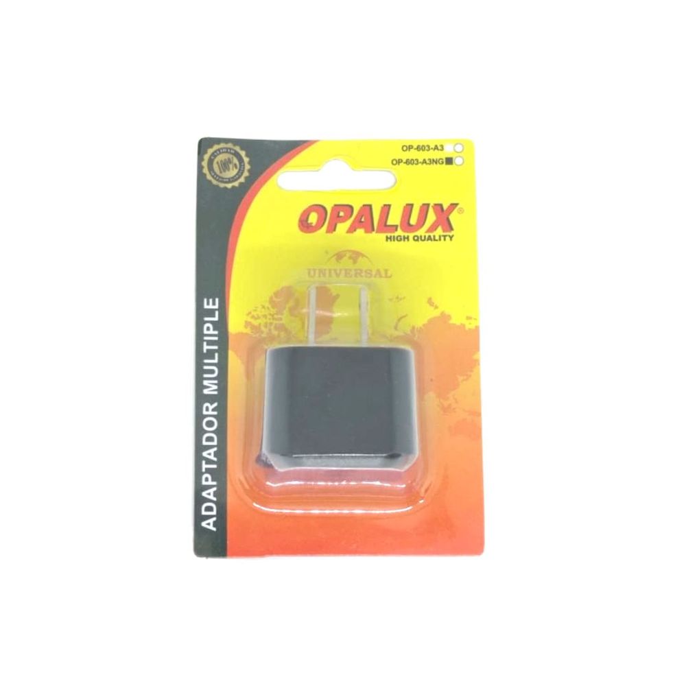 Adaptador X2 Unid Enchufe Multiple Plano Op603 A3 Opalux Blanco OPALUX