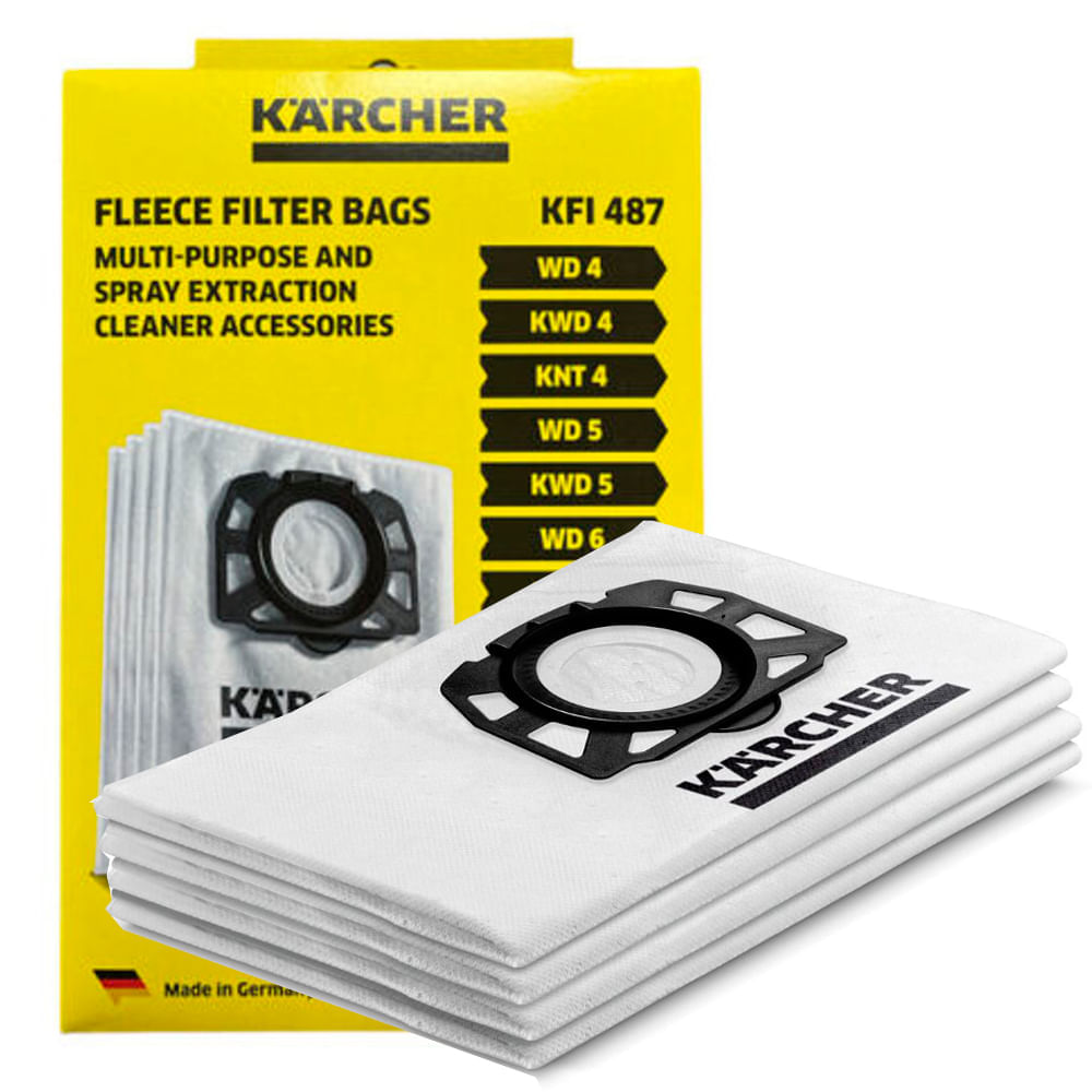 Bolsa de Filtro de Fieltro para Aspiradora WD 3 - SE 4001 Karcher KFI 357