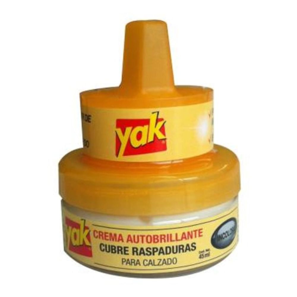 Crema Autobrillante para Calzado Incolora YAK Pote 45ml