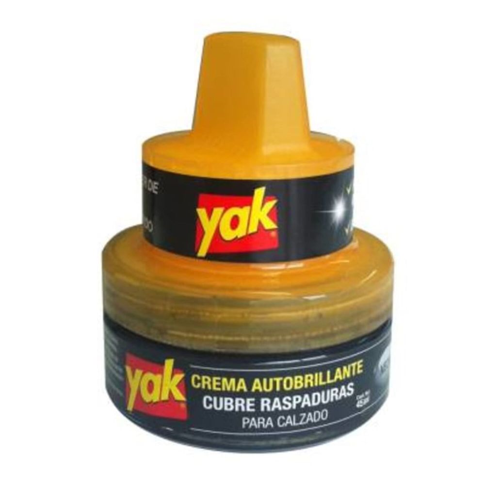 Crema Autobrillante para Calzado Negro YAK Pote 45ml