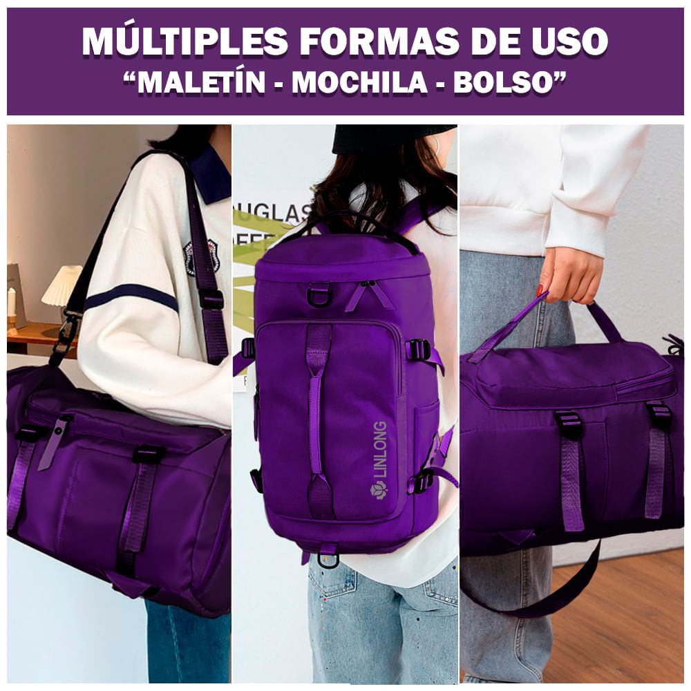 GENERICO Bolso De Viaje Impermeable Mochila Multiusos