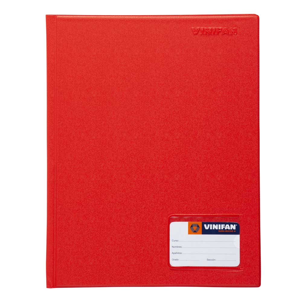 Folder VINIFAN A4 Tapa Dura Rojo