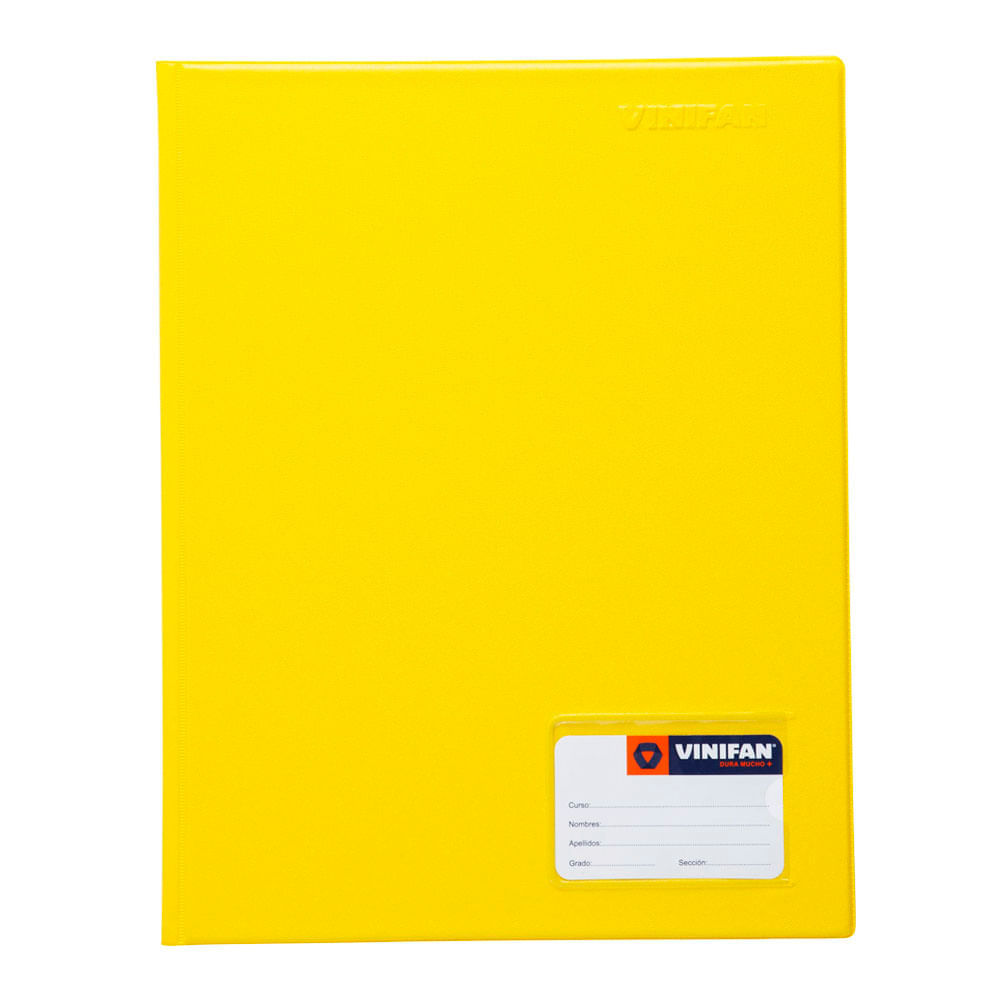Folder VINIFAN A4 Tapa Dura Amarillo