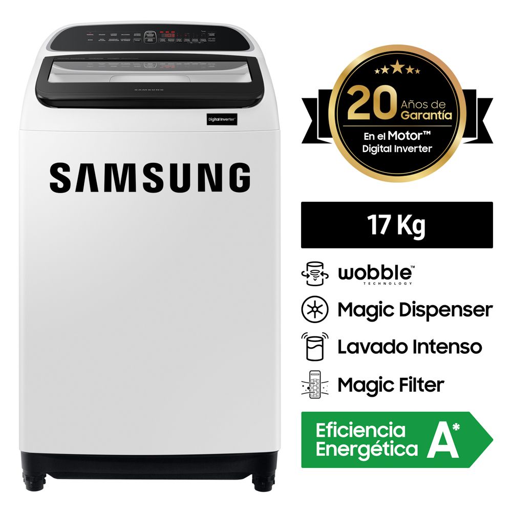 Lavadora Samsung Wobble™ WA17T6260BW/PE 17Kg
