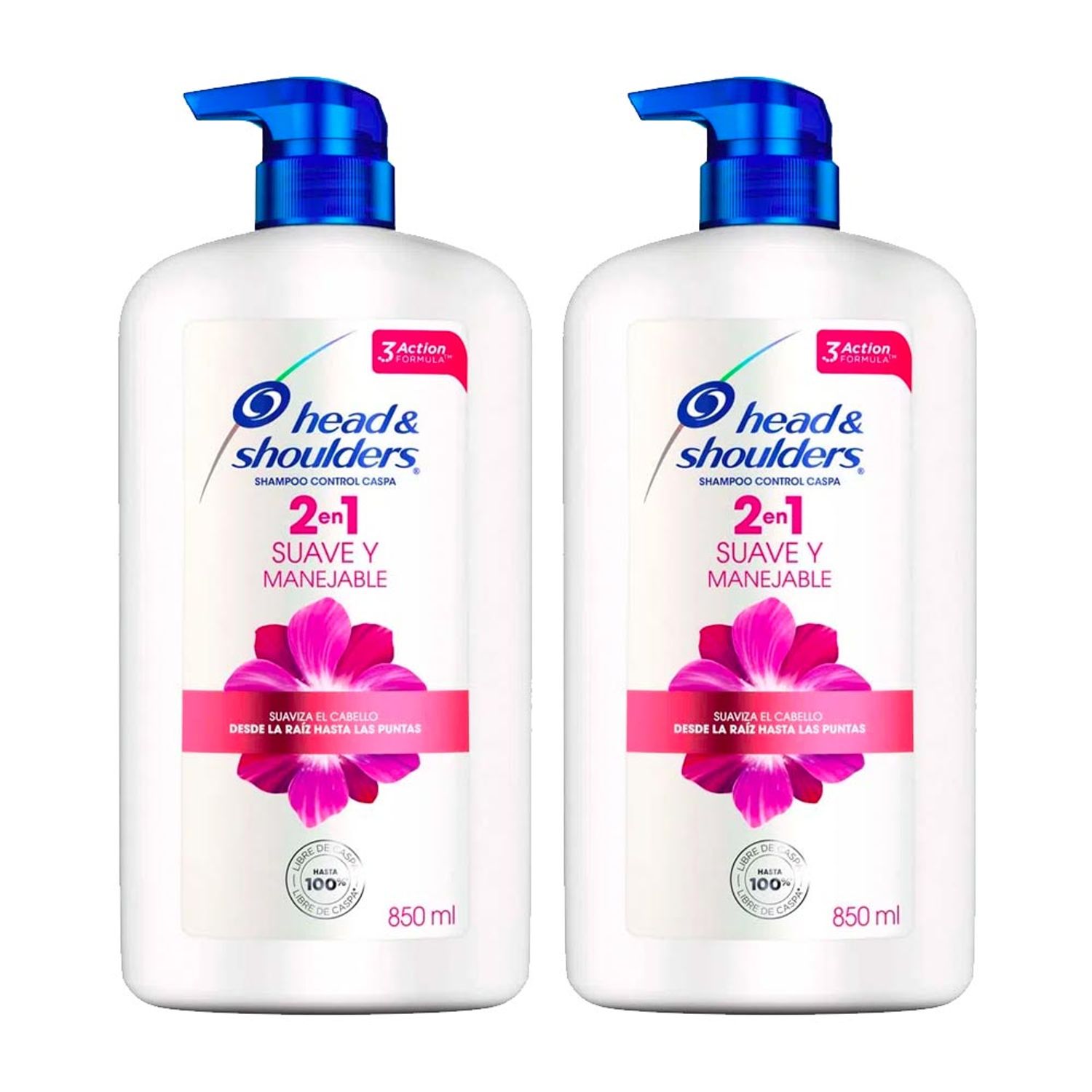 Pack Shampoo HEAD & SHOULDERS 2 en 1 Suave y Manejable Frasco 850ml x 2un -  Oechsle