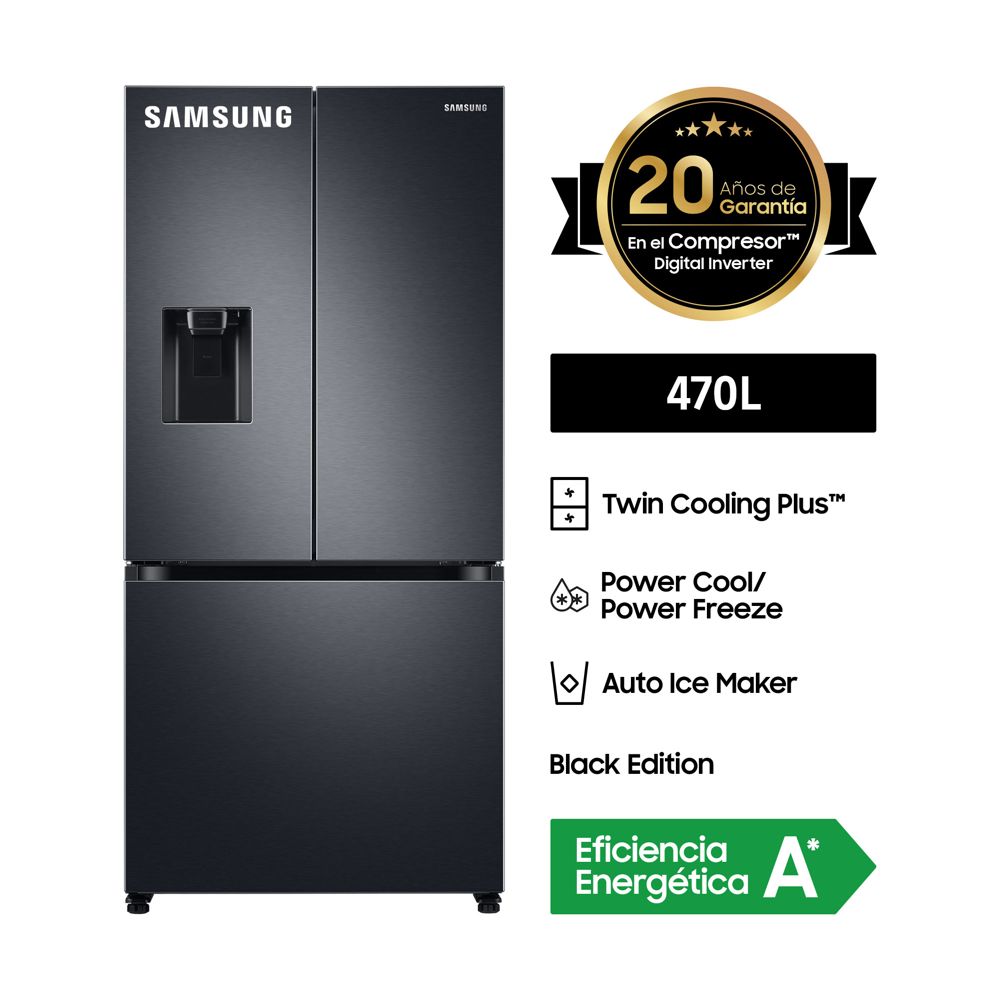 Refrigeradora French Door RF49A5202B1 470 L Negro
