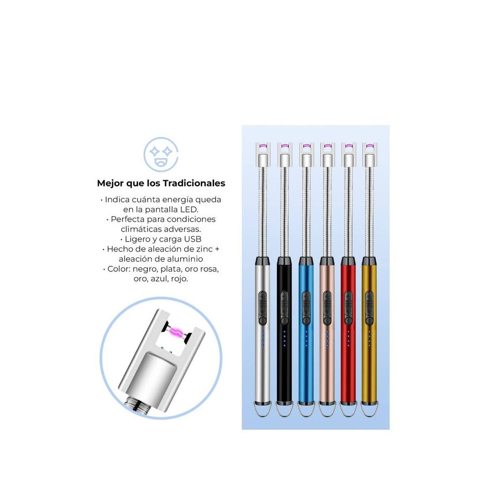 Encendedor Electrico de Cocina Parrillas recargable 360 USB