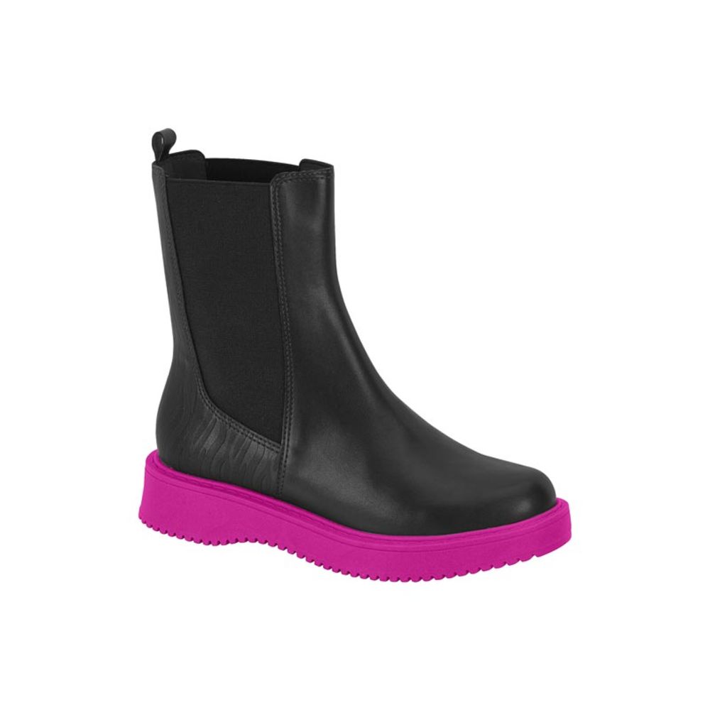 Botines Para Mujer Negro Cuero Sintético Soho Fucsia –, 57% OFF