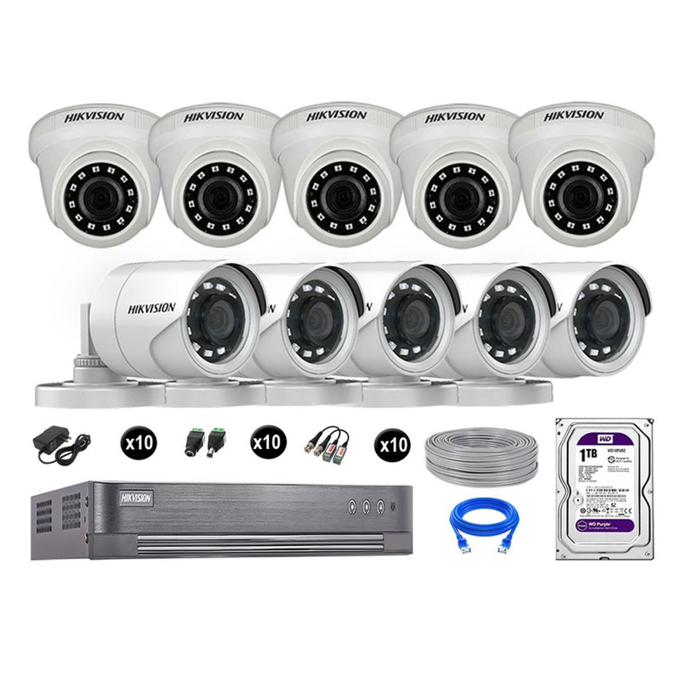 Cámara de vigilancia de exterior 4 en 1, Full HD 1080p, Zoom manual x10,  visión nocturna