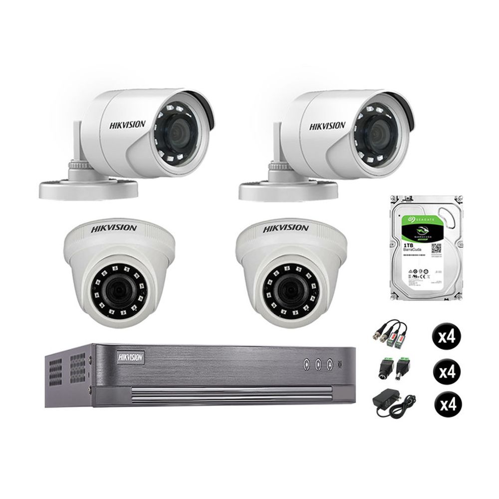 Kit 5 Cámaras de Seguridad Full HD 1080p P2P Vigilancia + Kit de