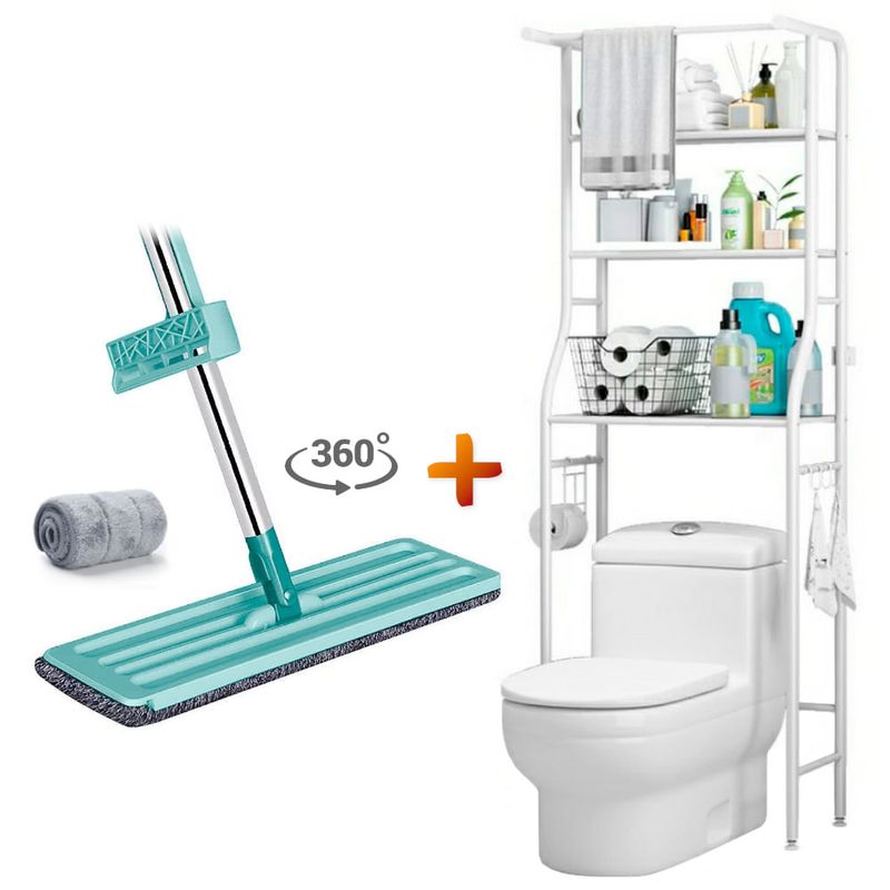 Estante de Baño con Porta Toallas 32B Y Cepillo para Inodoro ML I Oechsle -  Oechsle