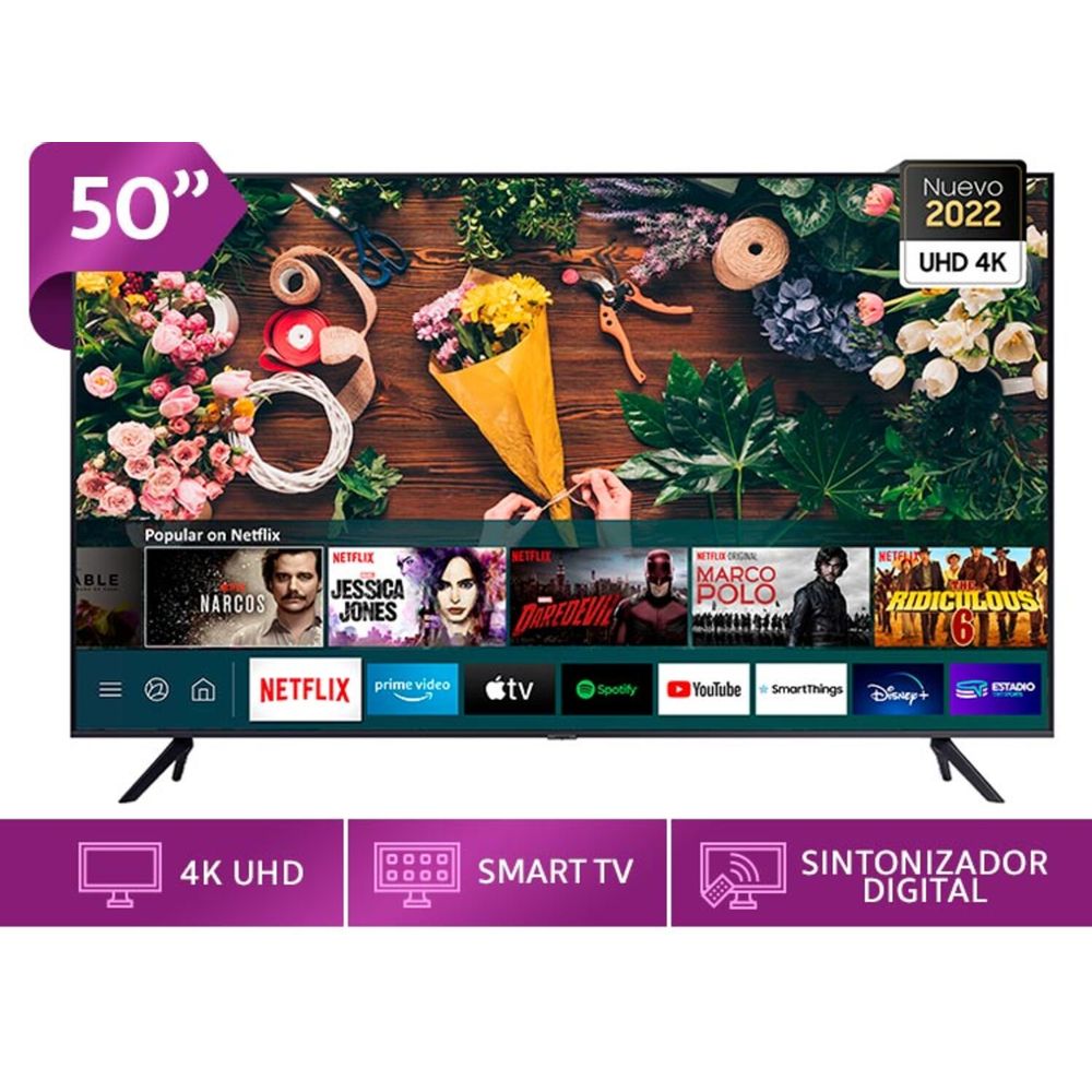 Televisor Samsung Crystal UHD 50 UIltra HD / 4k Smart UN50AU7090GXPE