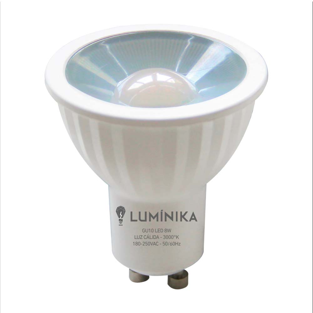 Foco LED Dicroico Luminika GU10 Luz Cálida 8W Policarbonato/Aluminio
