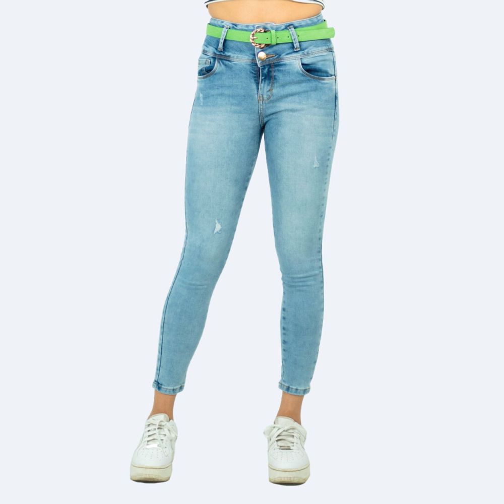 Jean Skinny para Mujer Parada111 Olenka Color Celeste 34 I Oechsle