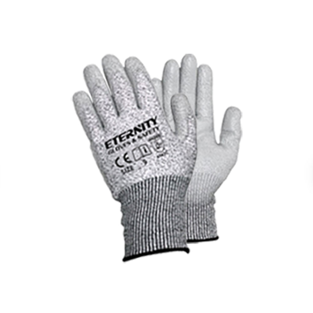 Guante Eternity Anticorte Palma de Pu Talla 8 por 3 Pares