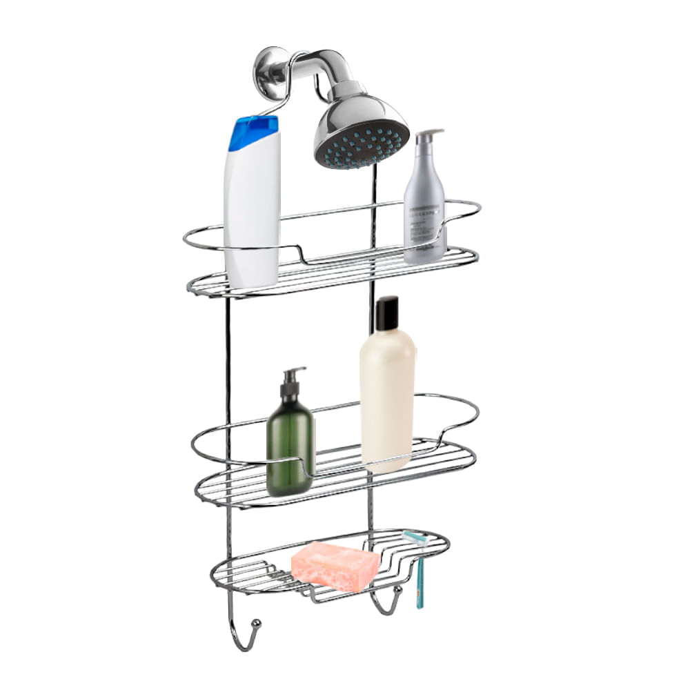 Organizador Estante Plegable Para Baño Ducha Jabonera Shampoo Cepillo  Multiuso I Oechsle - Oechsle