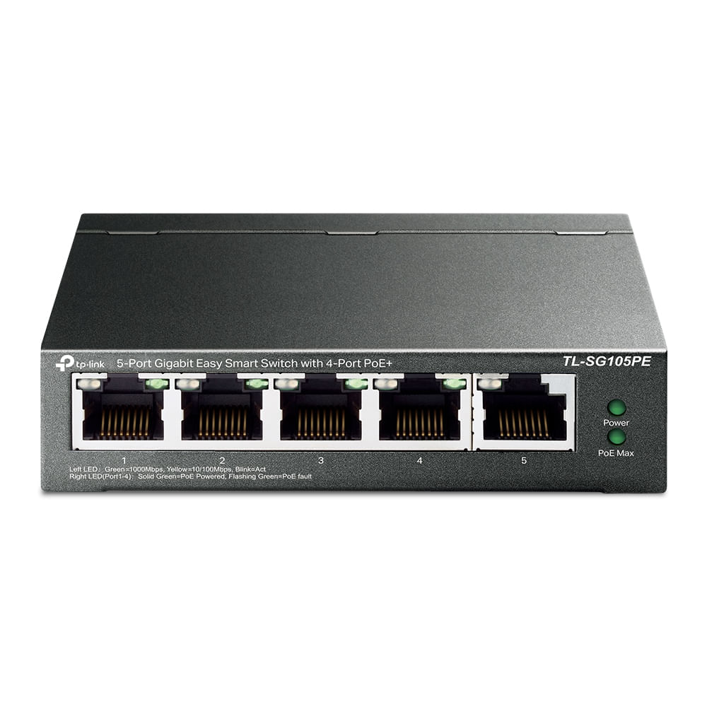 Switch TP-Link TL-SG105PE de 5 Puertos Gigabit (4 Puertos PoE+)