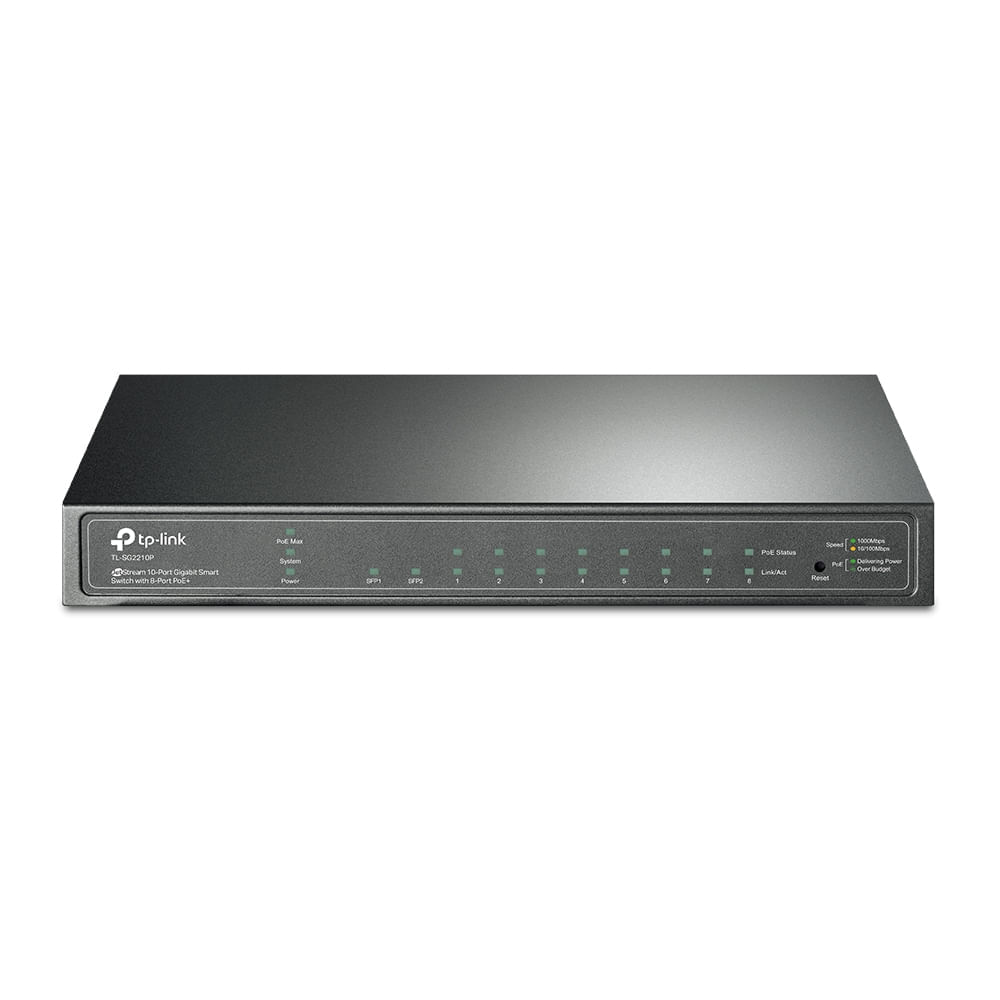 Switch TP-Link TL-SG2210P de 10 Puertos Gigabit (8 Puertos PoE+)