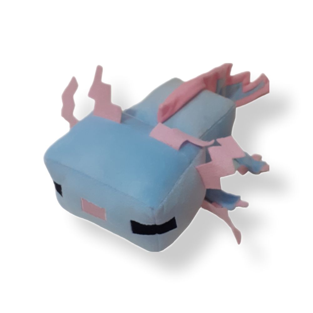Peluche Ajolote Celeste de Minecfaft de 35 Cm I Oechsle Oechsle