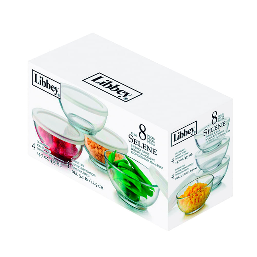 Juego de Recipientes para Almacenar Libbey (8 Piezas)