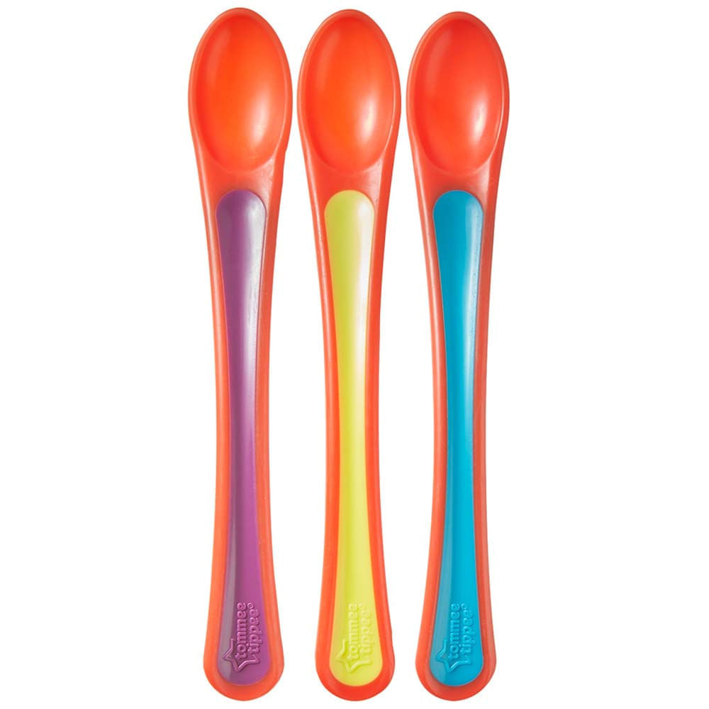 Set TOMMEE TIPPEE Cucharas c/ Sensor de Calor 3un Naranja